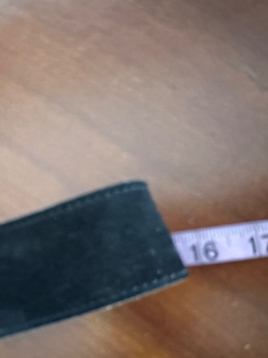 Vtg Calderon black suede Gold accent up to 32\